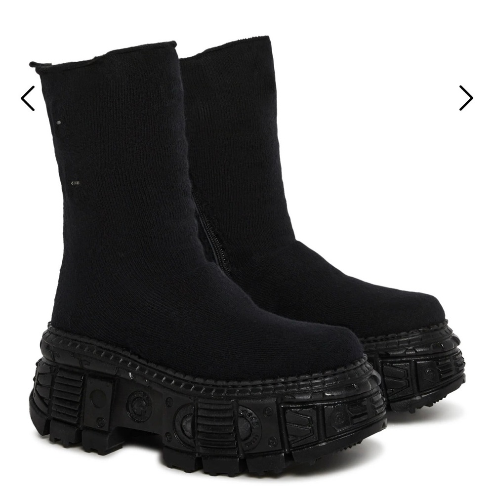 New Rock Stretch Sock Platform Boots